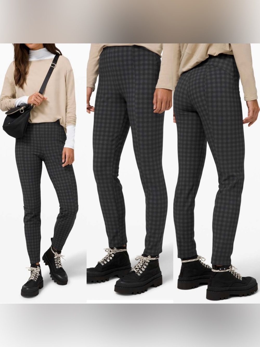 Lululemon Here to There High Rise 7/8 Pant Checkered Print